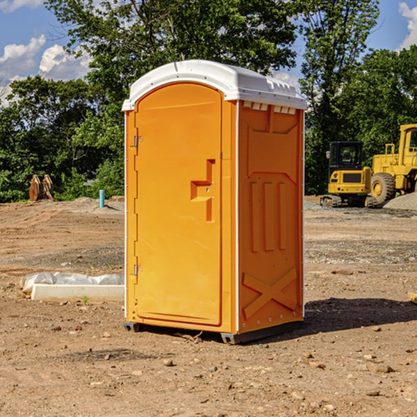 how often are the portable toilets cleaned and serviced during a rental period in Fullerton NE